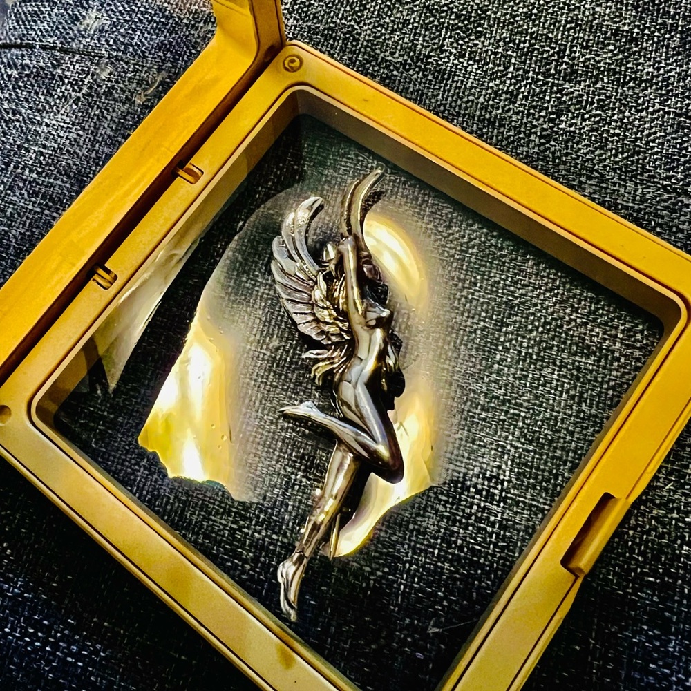 Brand New 925 Sterling Silver Angle Brooch Pin